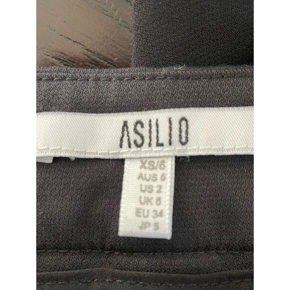 Asilio Revolve Pants High Rise Skinny Grommet Tie Hem - Picture 8 of 9